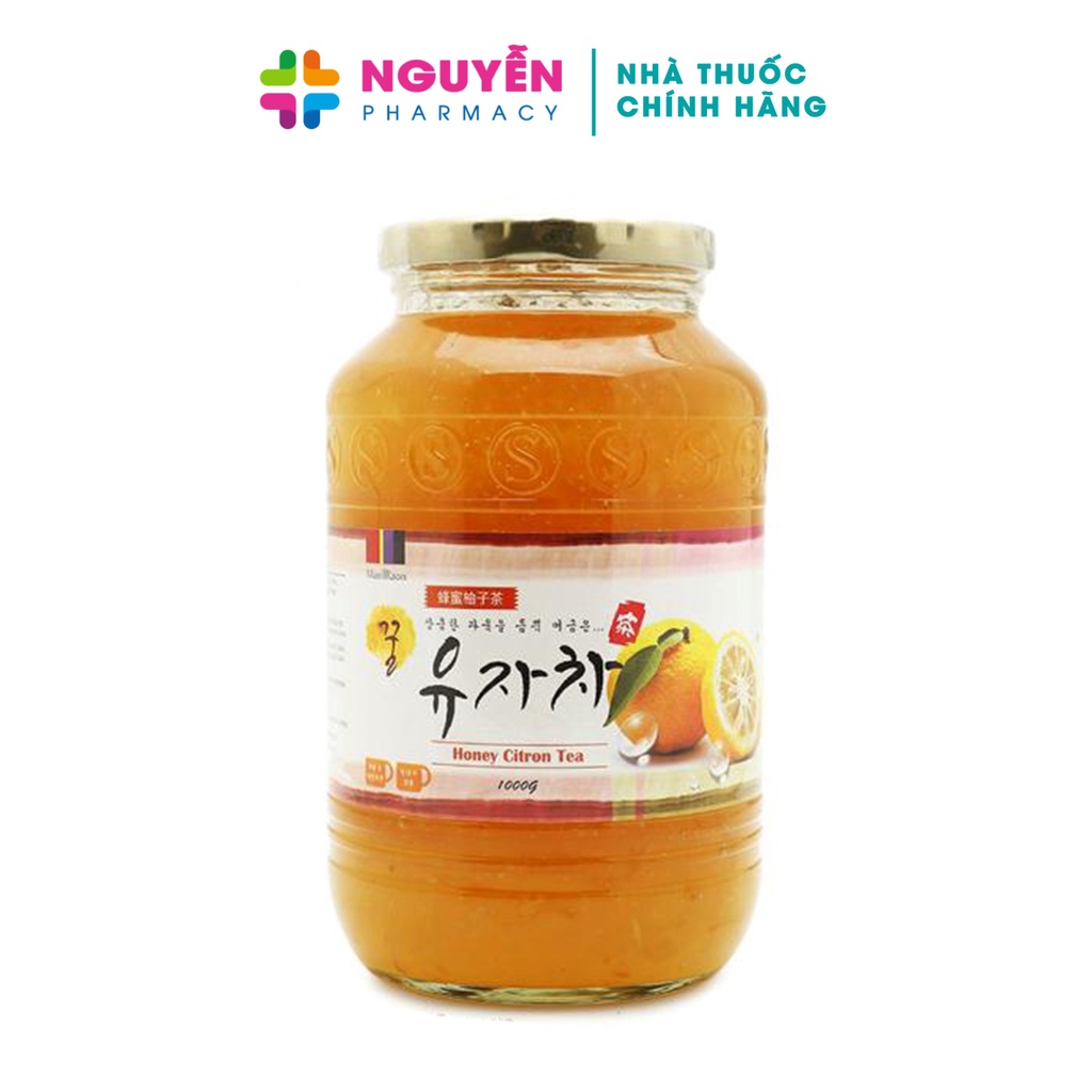 Chanh mật ong Hàn Quốc MasilRaon hũ 1kg - Giúp giảm ho hiệu quả, tăng cường sức khỏe đường hô hấp