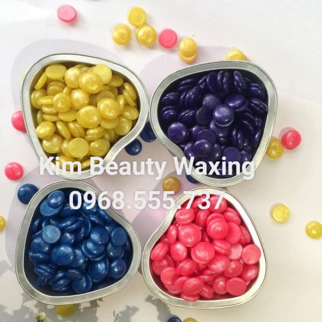 100g Sáp wax lông Hard wax beans Bluezoo cho da nhạy Bikini cảm không làm thâm da Ánh nhũ | BigBuy360 - bigbuy360.vn