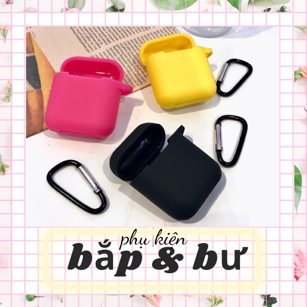 Case Airpods 1-2 Trơn Basic - Nhiều Màu - Silicon Chống Va Đập Siêu Bền