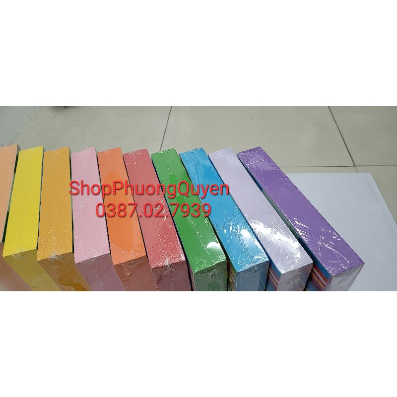 Giấy màu A4 80gsm- 1 xấp 500 tờ