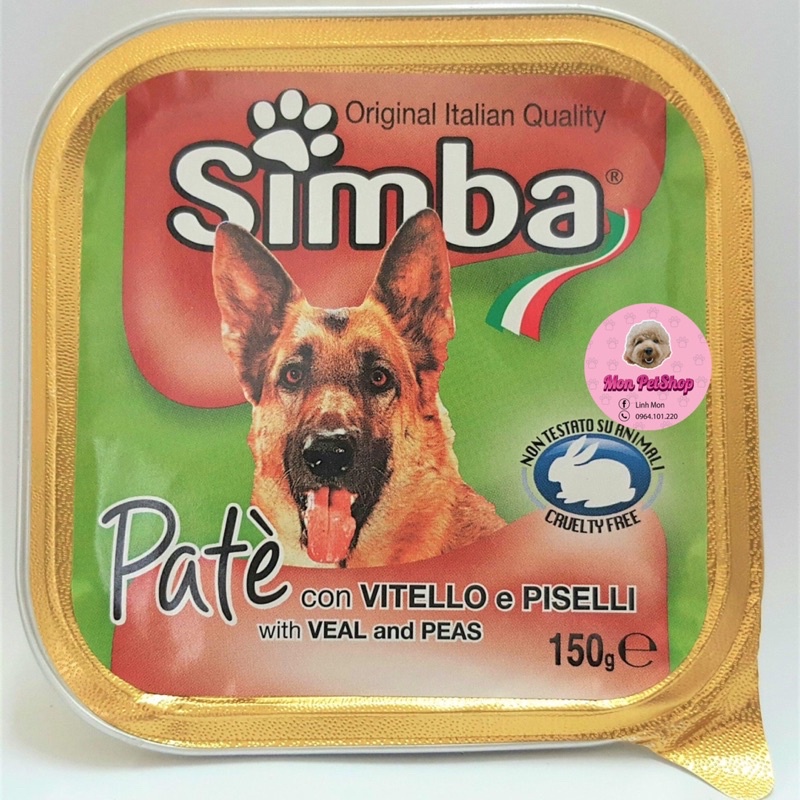 Pate SIMBA cho chó hộp 150g