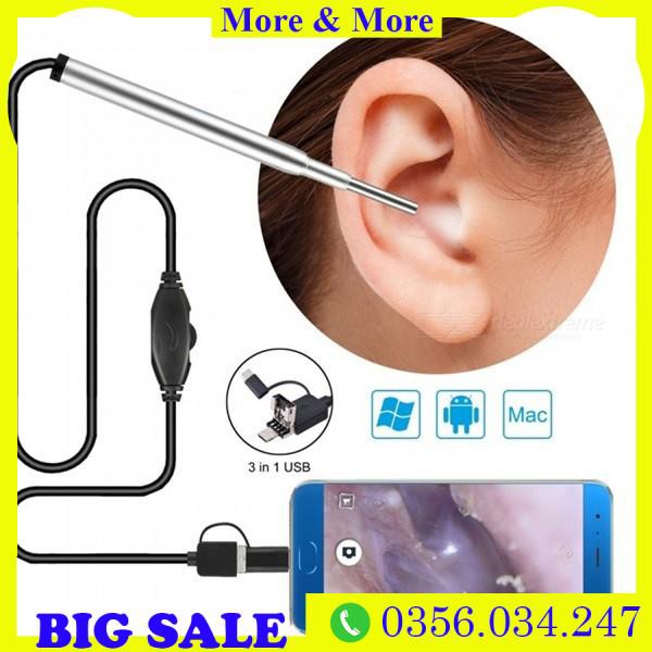 ✔️ Camera Nội Soi Y Tế, Máy Lấy Ráy Tai HD Visual Earwas Clean Tool Siêu Nhỏ, Cho Hình Ảnh Sắc Nét [Bảo Hành 1 Đổi 1]