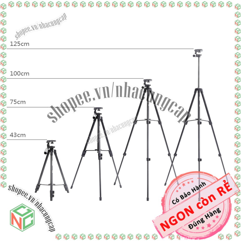 Chân Tripod Yunteng 5208 Cho Máy Ảnh Và Điện Thoại Chống Rung Cho Ảnh Chất Lượng - NLM-Yunteng5208