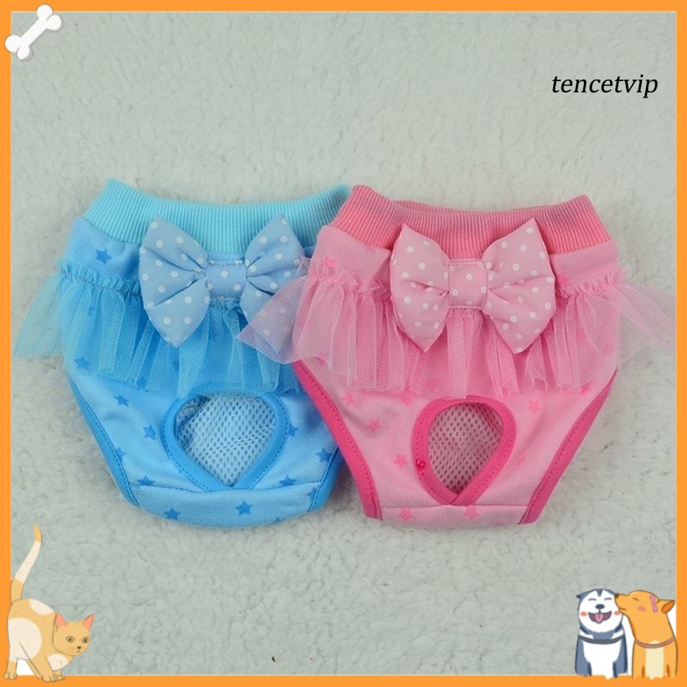 Quần Tã Cotton Đính Nơ Xinh Xắn Cho Cún Cưng
