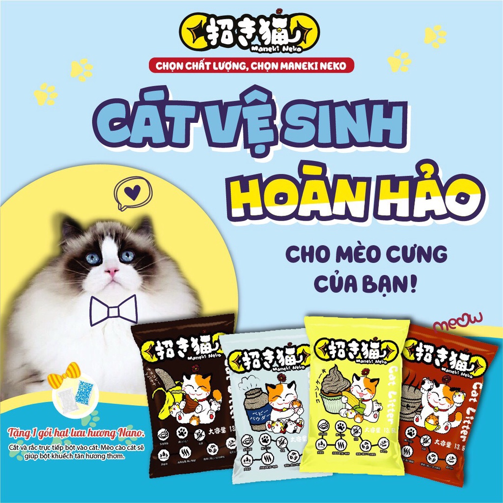 cát vệ sinh Maneki Neko - thấm hút vượt trội 5L