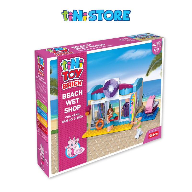 Đồ chơi lắp ráp sáng tạo lego tiNiToy cửa hàng bán đồ đi biển 180 mảnh ghép YY652952