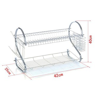 Kệ Chén Inox 2 Tầng