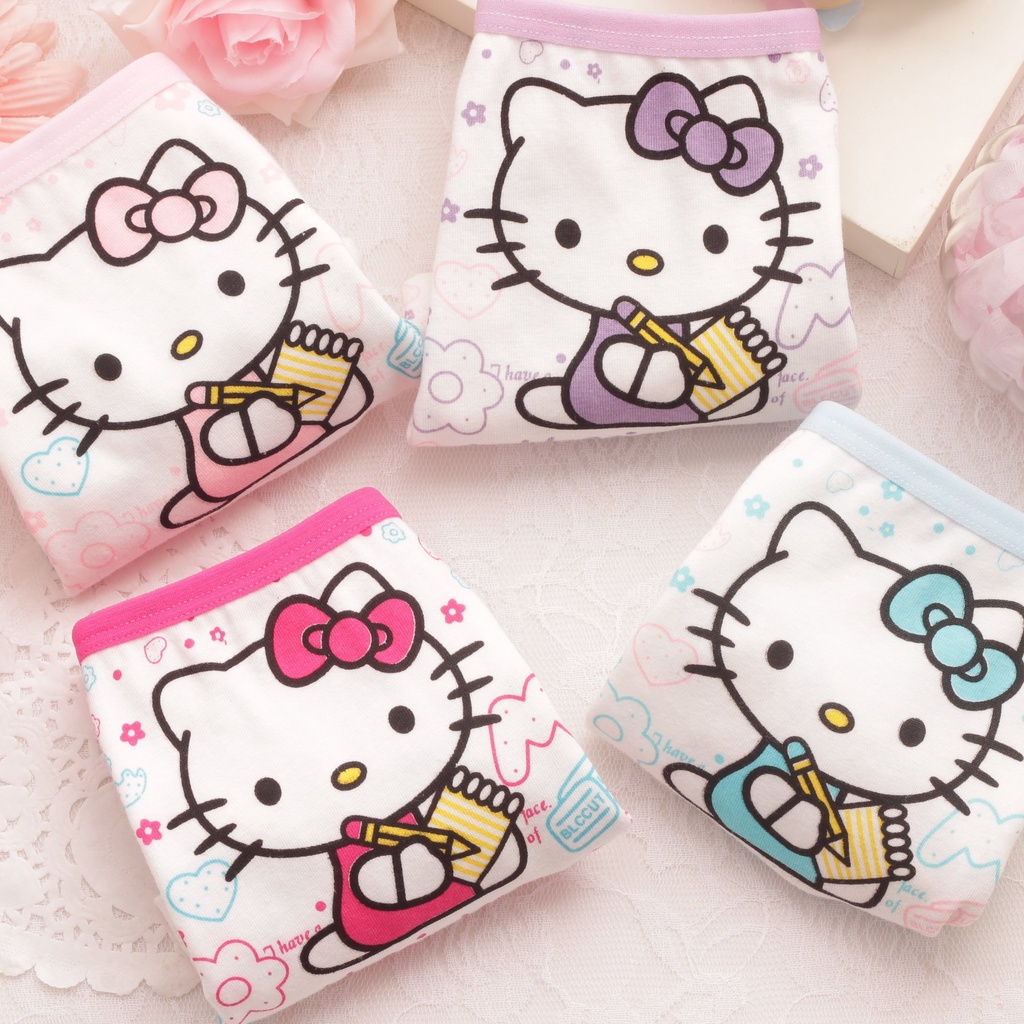 Quần chíp đùi cho bé gái in hoạt hình dễ thương quần lót chất liệu cotton size M
