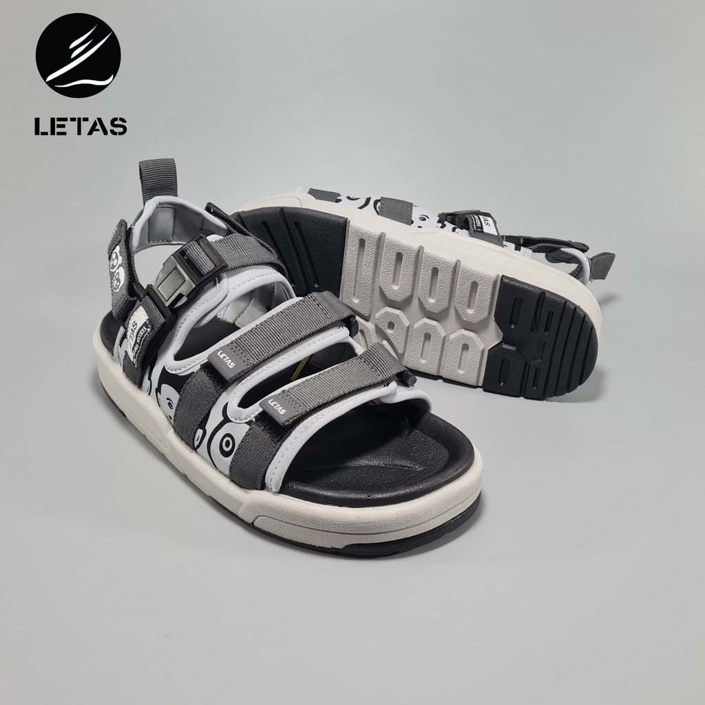 Sandal Unisex Letas D714 đế cao 01 Tro