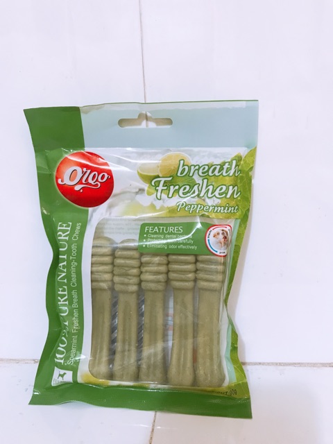 Xương gặm khử mùi hôi miệng, sạch răng chó mèo Orgo 90g