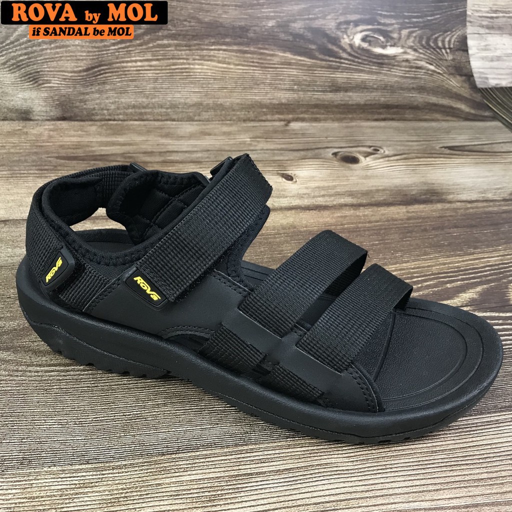 Giày sandal nam 3 quai ngang có quai hậu tháo rời mang đi học đi biển du lịch hiệu Rova RV668B