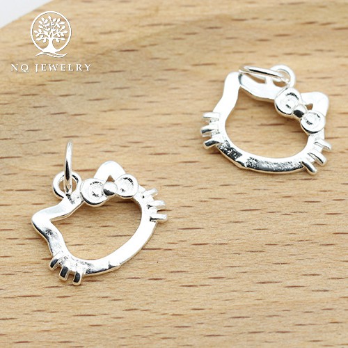 Charm bạc mặt mèo hello kitty treo - NQ Jewelry