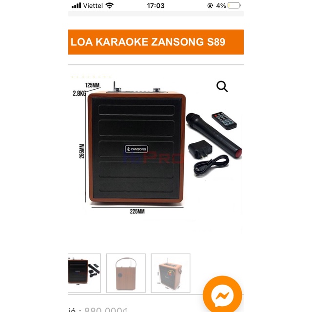 Loa karaoke mini di động S89 loa hát âm lớn, hát karaoke hay/Tặng Kèm 1 Mic Không Dây