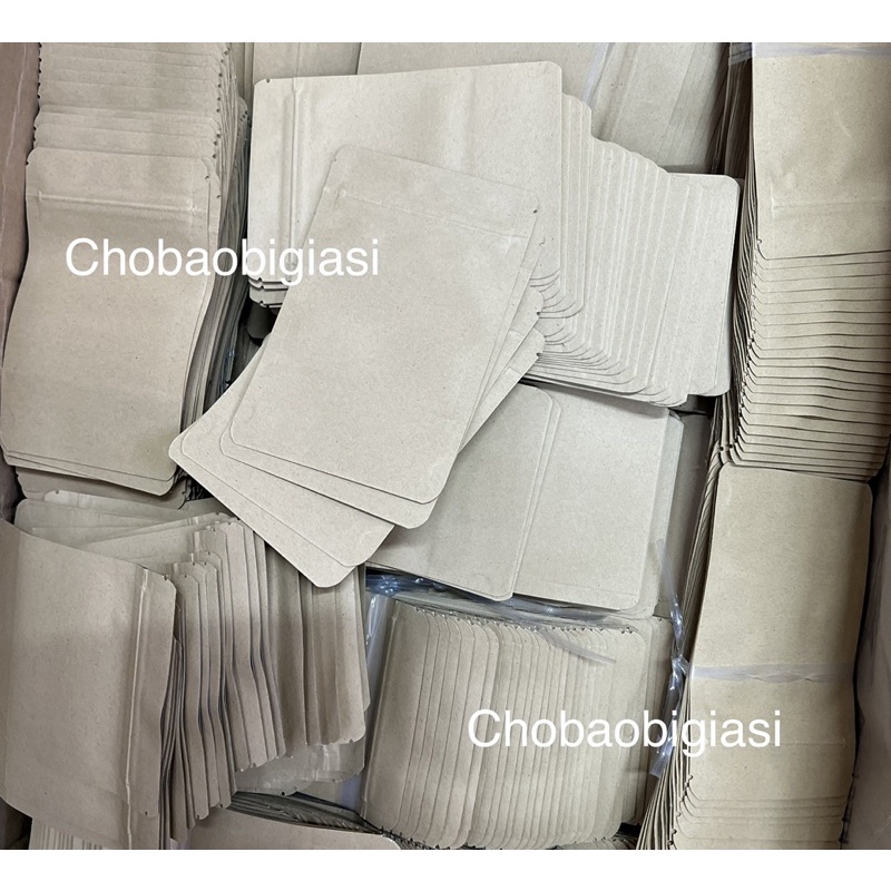 1kg/size túi zip 2 mặt giấy bên trong lót nhôm size 10x15cm (230 cái/kg) đựng mẫu cafe (sp y hình)