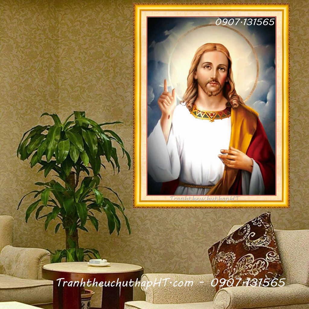 Tranh đính đá Chúa Jesu VS144-VS145 - tự đính