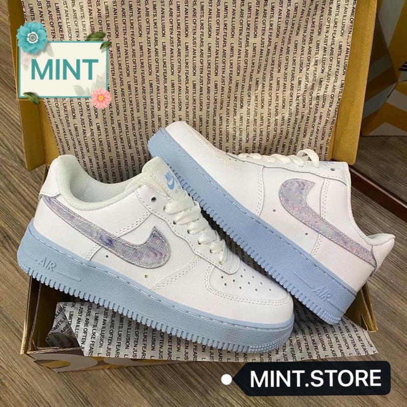 MINTSTOREGiày sneaker force trắng đế xanh