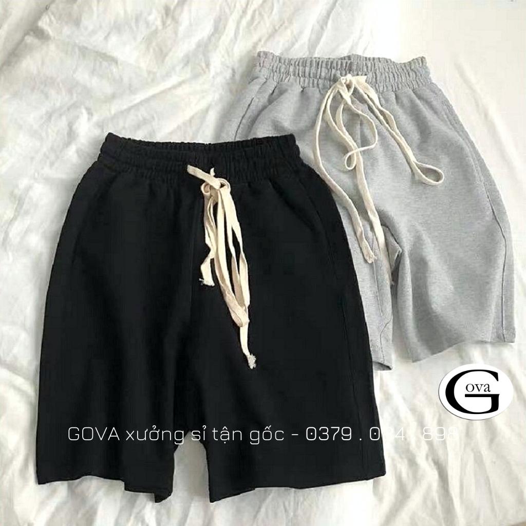 Quần Short NỈ DA CÁ Unisex  Quần Đùi Chất Nỉ Da Cá Nam Nữ Đều Mặc Được Basic GOVA