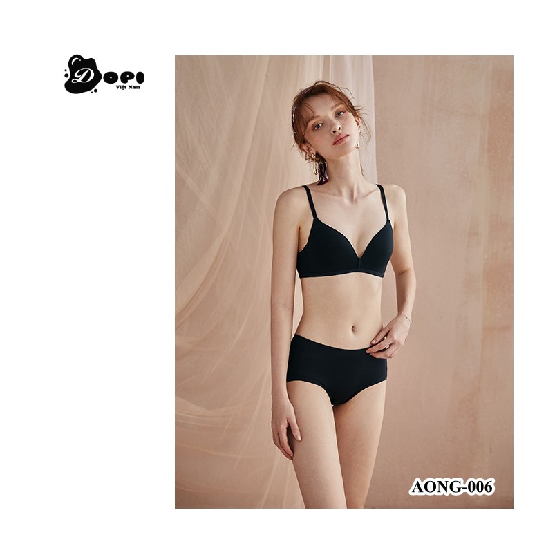 Bộ đồ lót áo ngực và quần lót nữ cao cấp AONG-006 không gọng phối ren
