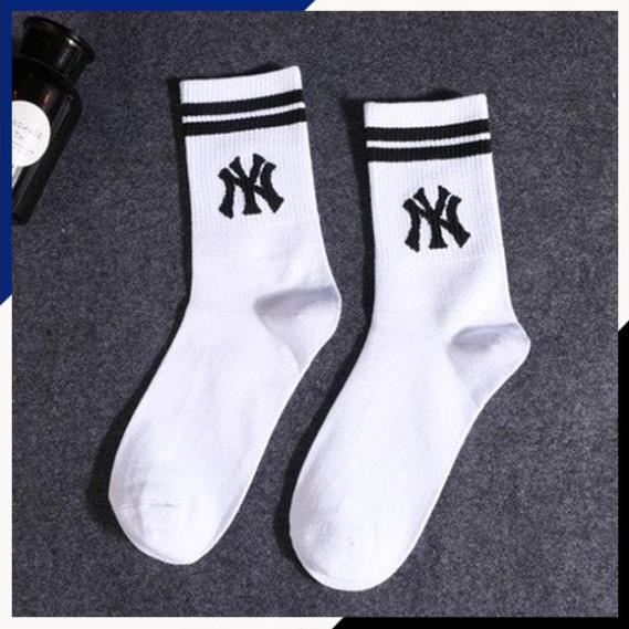 Vớ/Tất Cổ Cao Hàn Quốc NY,N.K 2 Màu💖FREESHIP💖Cổ Cao Phối Giày - Newyork Yankee Sọc Ngang,thể thao,nam nữ,MLB, Nik