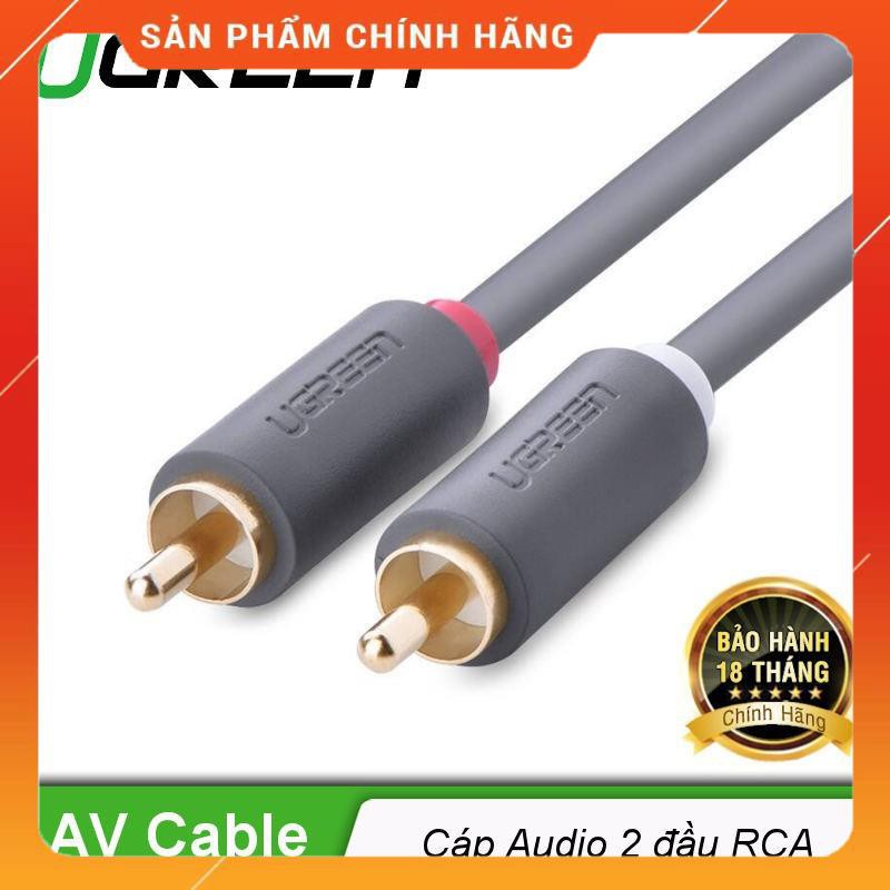 Cáp Audio 2 đầu RCA (hoa sen) chính hãng UGREEN AV104 (Đen) dailyphukien