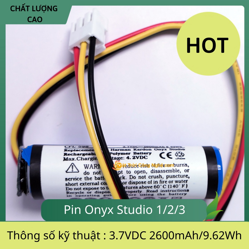 Pin thay loa Harman Kardon Onyx Studio 1 - 2 - 3 2600mAh/3.7V/9.62Wh - Mặt Trời Công Nghệ