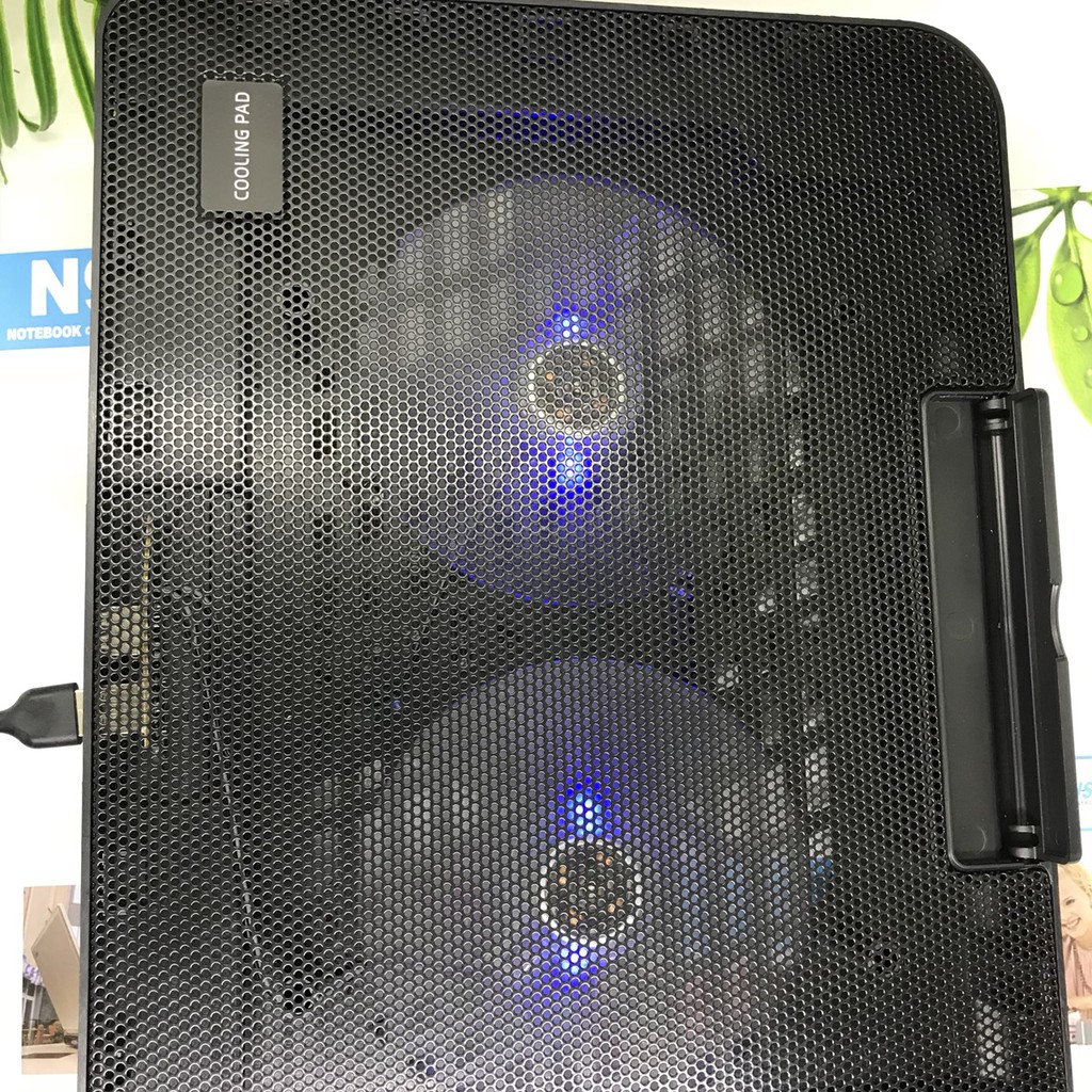 Đế Giá Đỡ Quạt Tản Nhiệt Cho Laptop N99, Đế tản nhiệt 2 fan chạy êm, hút mạnh làm mát cực nhanh