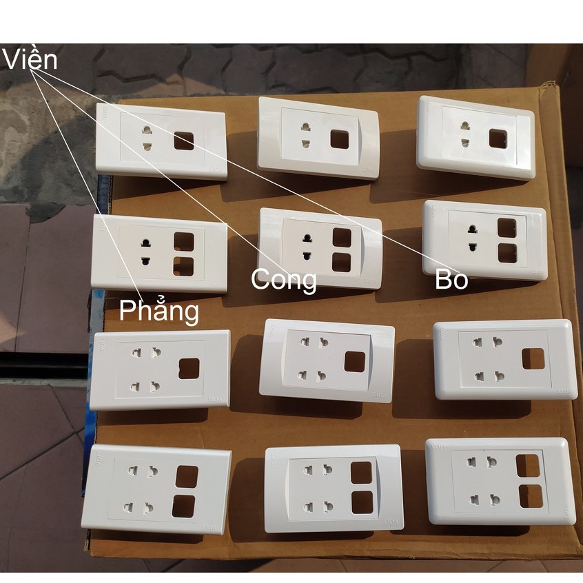 Ổ  2 CHẤU  VỚI 1 VÀ  2 LỖ VUÔNG LiOA