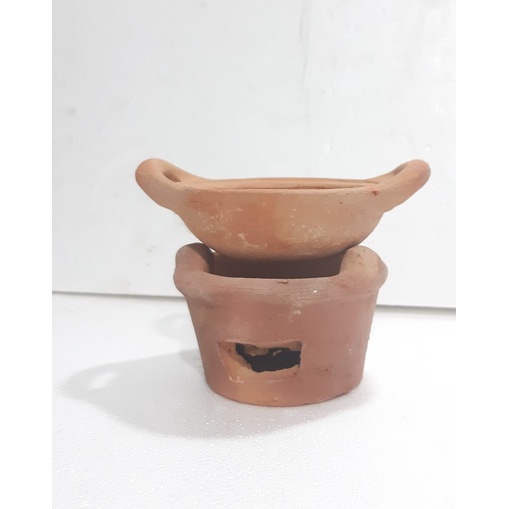 Lò và nồi đất mini bé