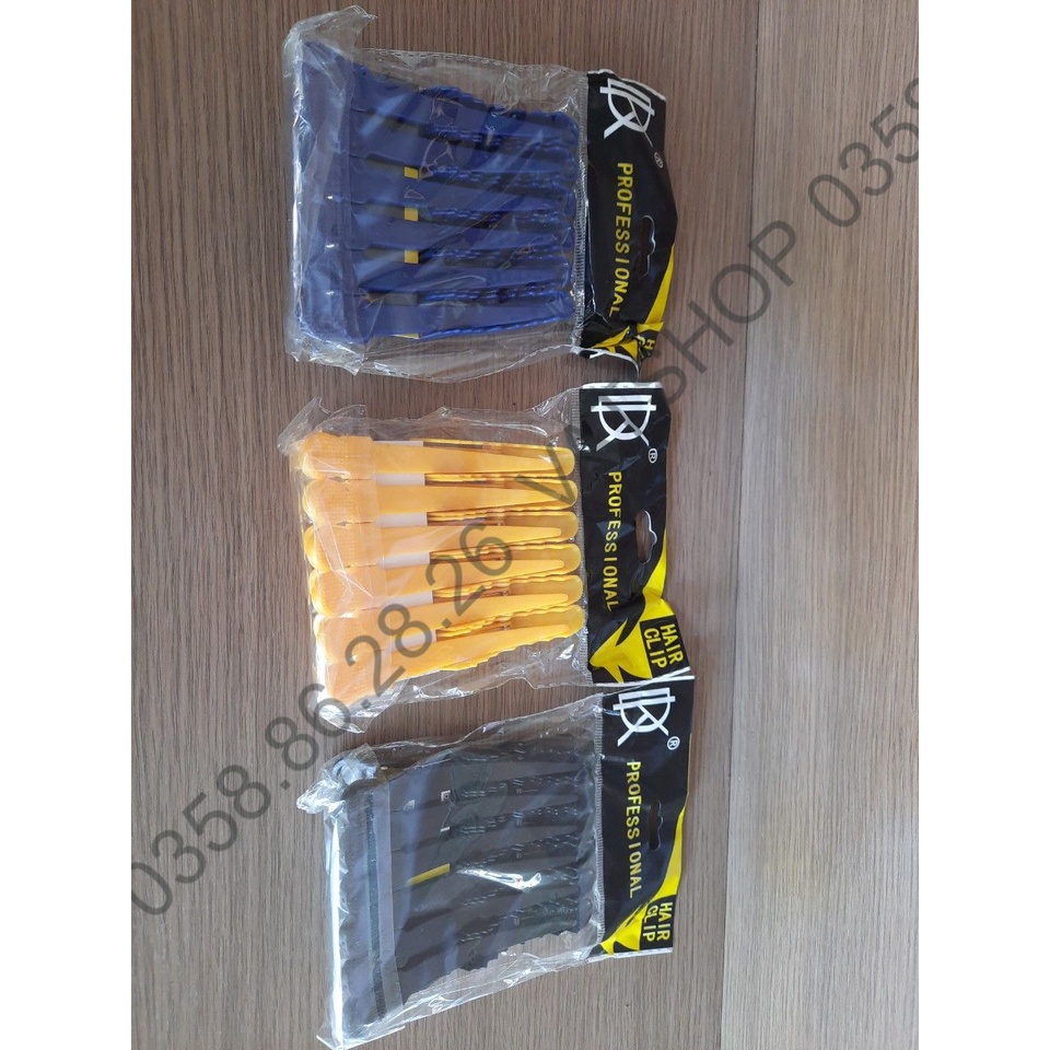Kẹp tóc cá sấu 1 set 6 cây
