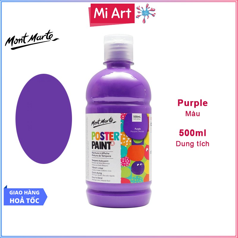 Màu Nước Poster Paint Mont Marte 500ml - Purple - MPST0023