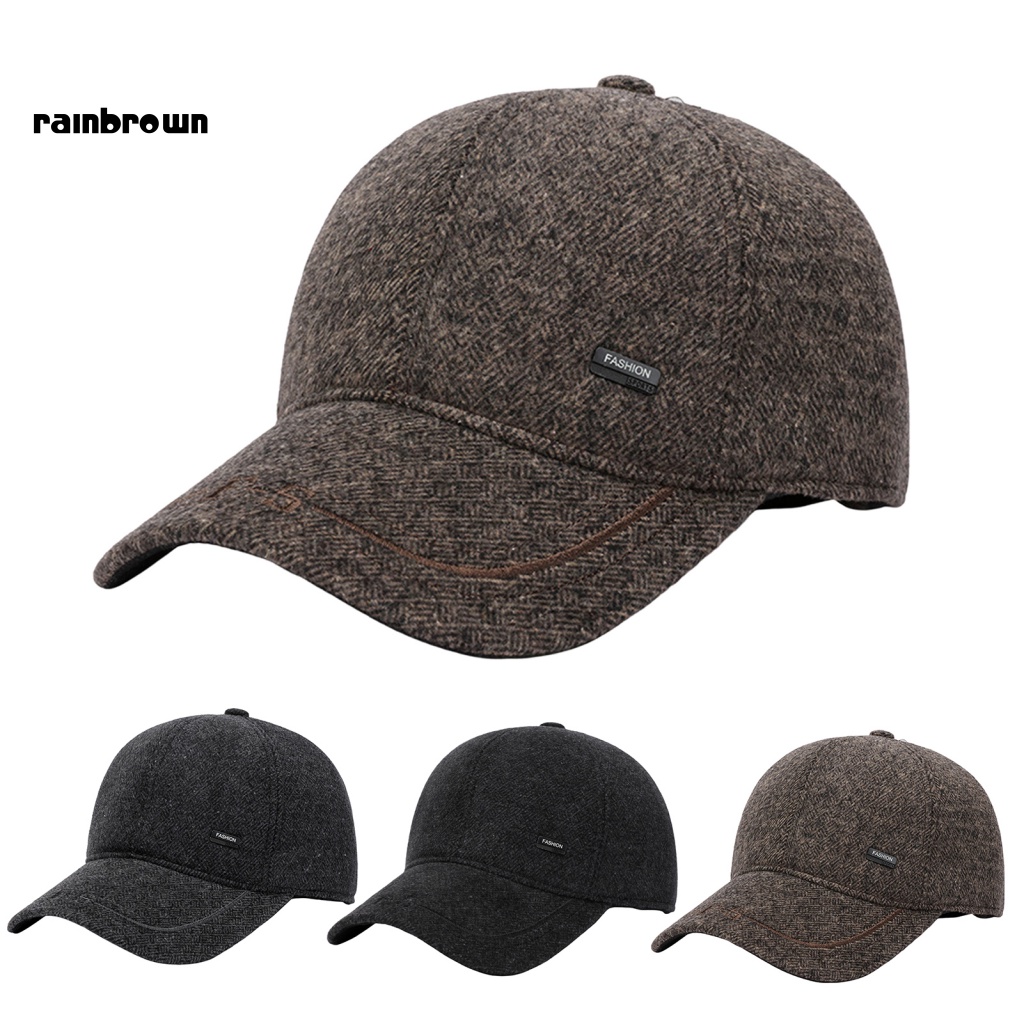 / Rb / Mũ Lưỡi Trai Có Vành Che Tai Gấp Gọn Thời Trang Mùa Đông Cho Nam