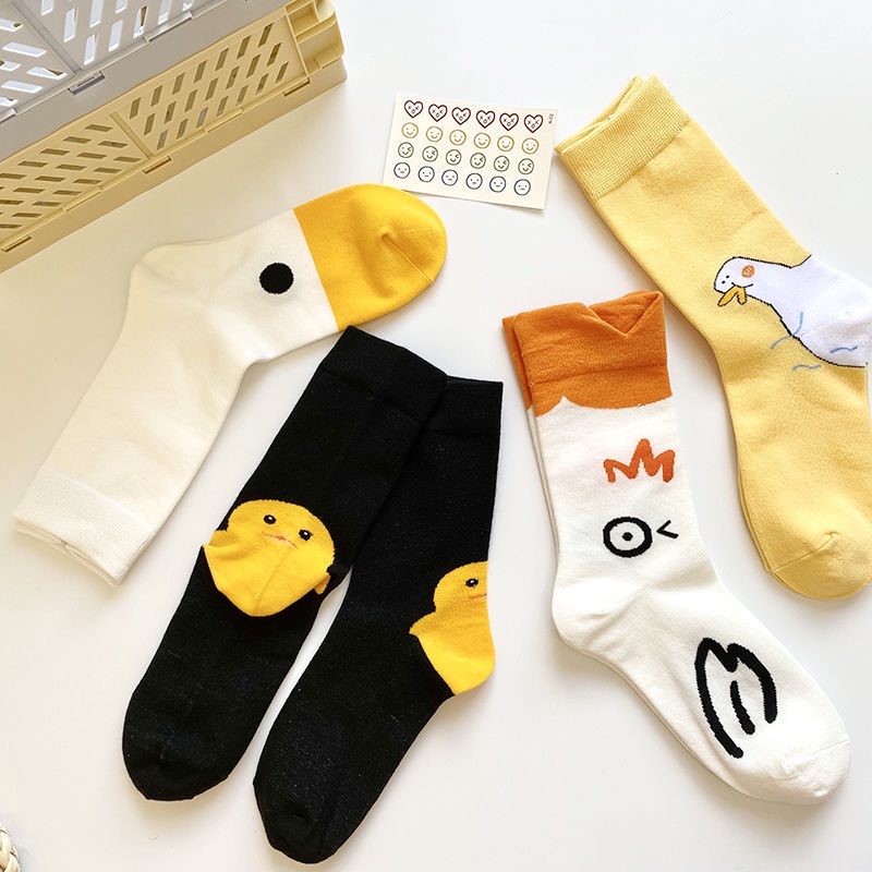 Tất cổ cao hình chú vịt cute xỉu