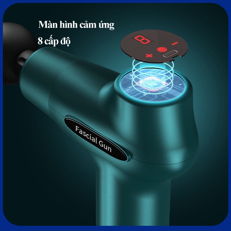 Máy massage cầm tay 4 đầu 8 chế độ