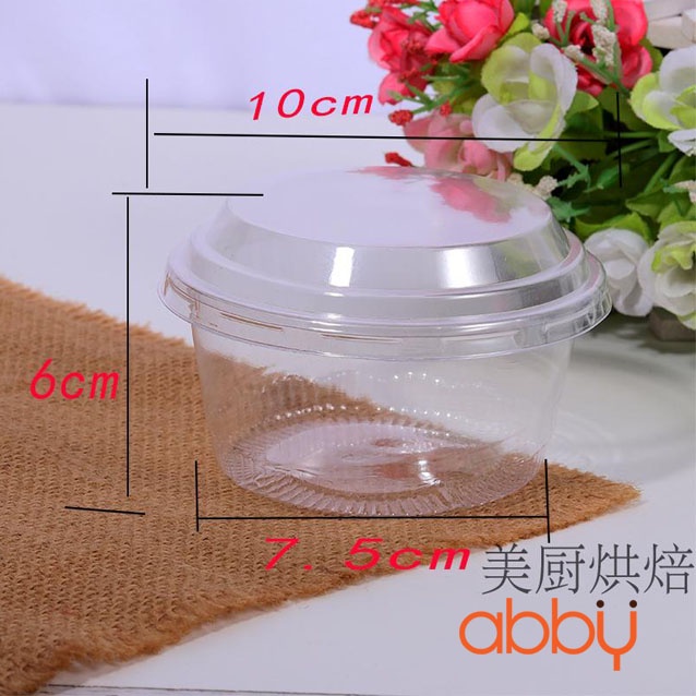 Hộp nhựa PET tròn 10x6x7.5cm XY581 (5 chiếc)