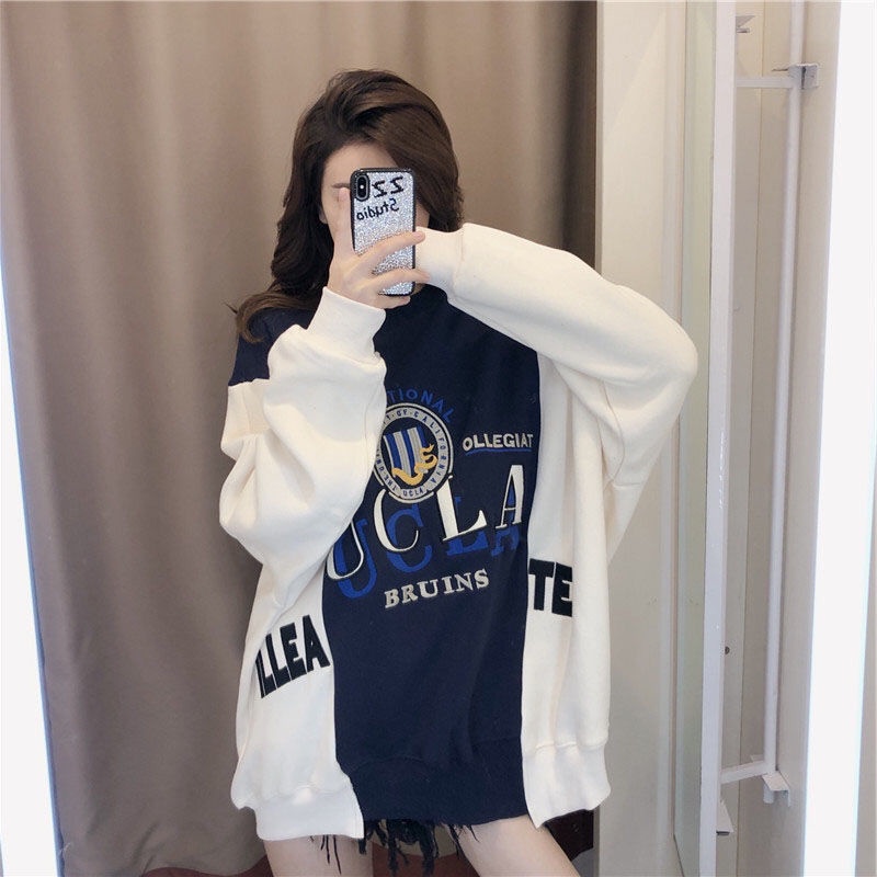 Áo Sweater Dáng Rộng Phong Cách Hàn Quốc Thời Trang Xuân Thu Mới Cho Nữ