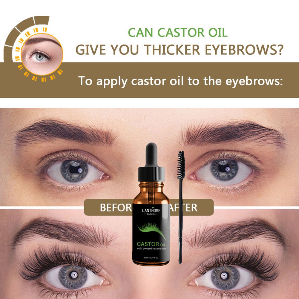 Dầu thầu dầu hữu cơ 10ml chuyên dụng nuôi dưỡng kích thích mọc lông mi/lông mày