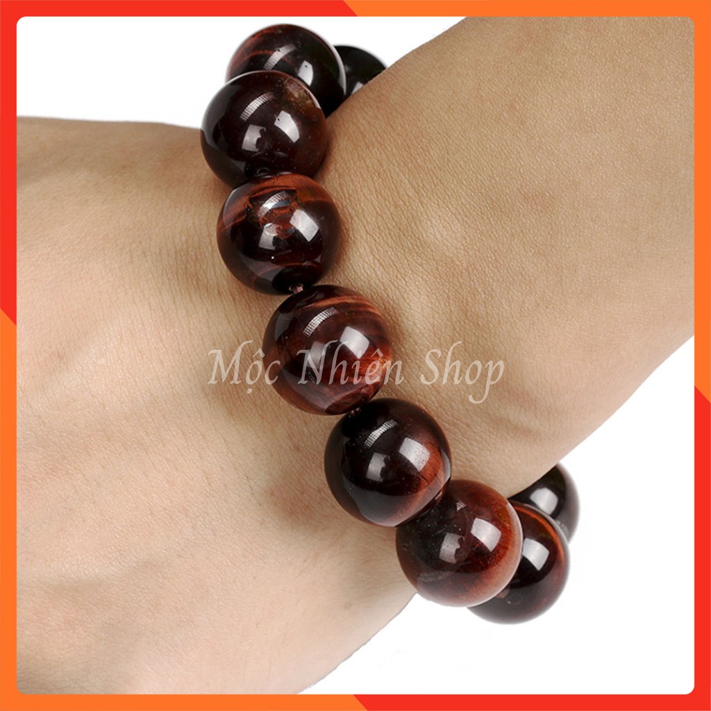 Vòng đá thạch anh mắt hổ nâu đỏ tiger eyes quarzt mệnh hỏa, thổ - nhiều cỡ li | BigBuy360 - bigbuy360.vn