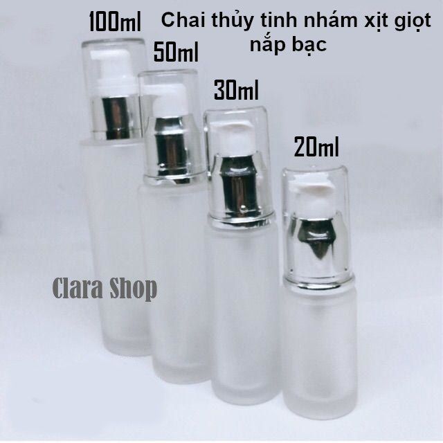 Chai thủy tinh nhám xịt giọt | 20ml/30ml/50ml/100ml