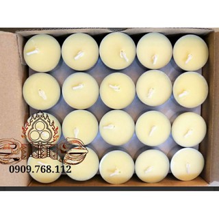 Đèn bơ nến bơ tealight hộp 100 viên đế nhôm