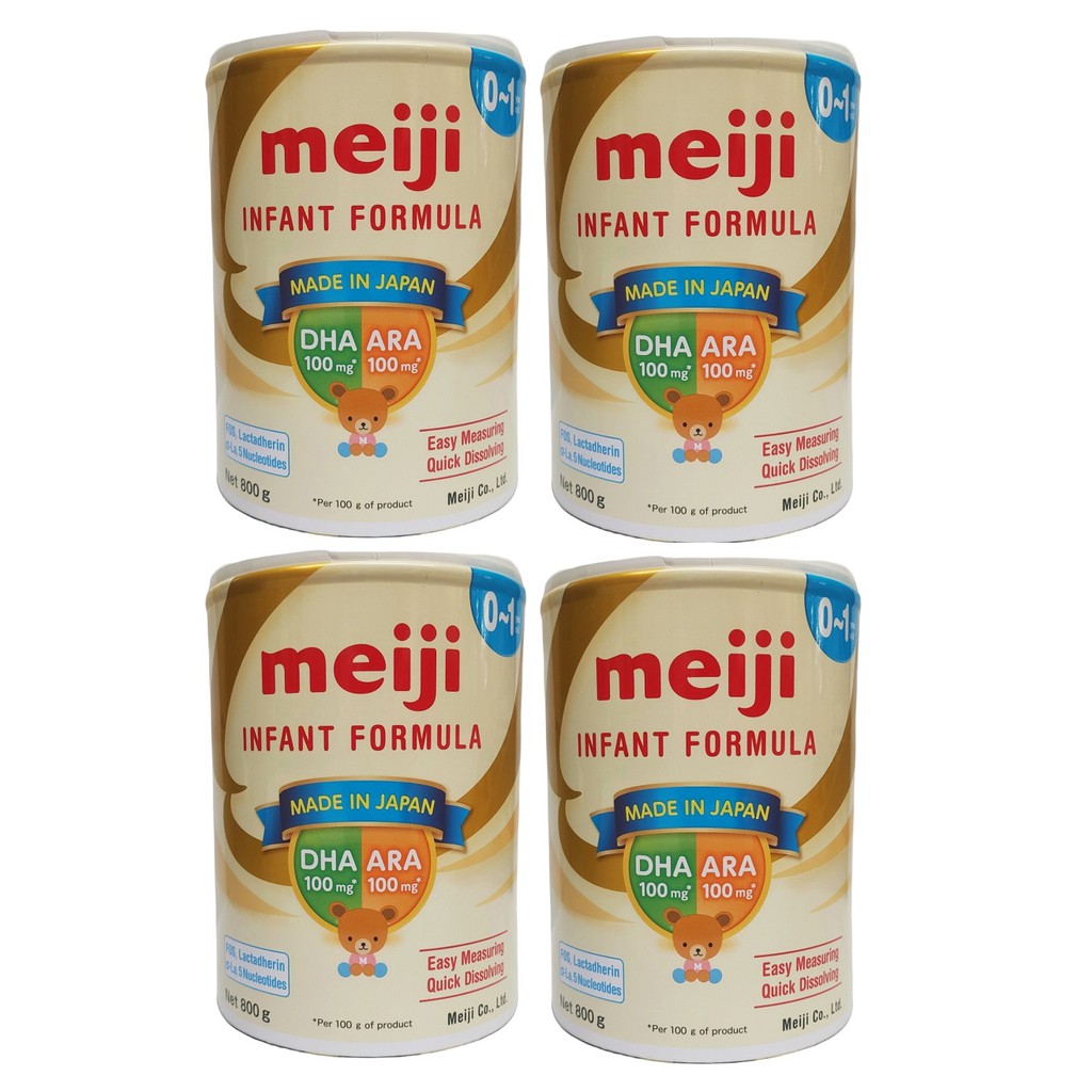 Combo 4 Hộp Sữa meiji số 0 800g nhập khẩu (Mẫu mới, date t10/2023)