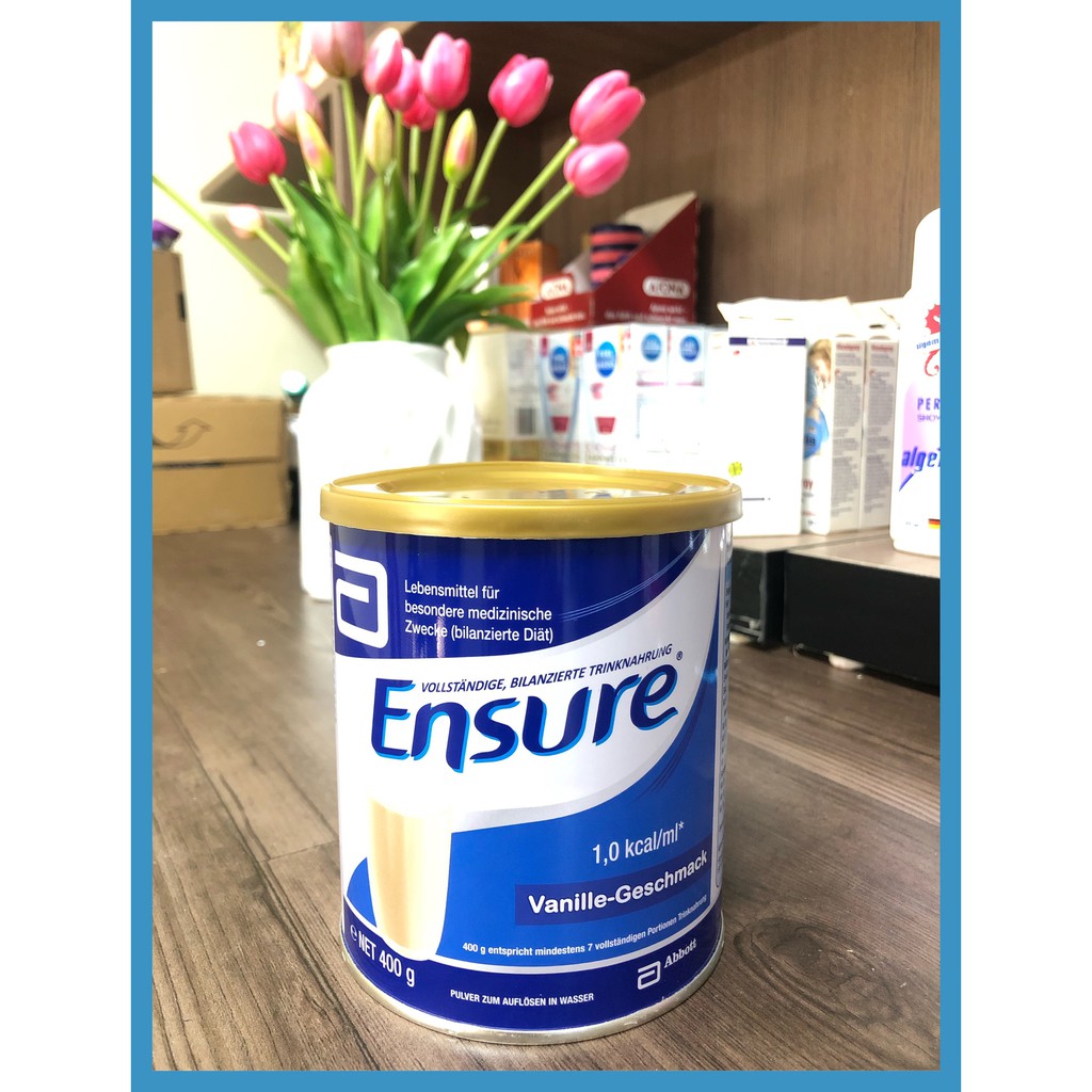 Sữa Ensure Vanilla - hộp 400g hàng Đức [ date 01/2023]