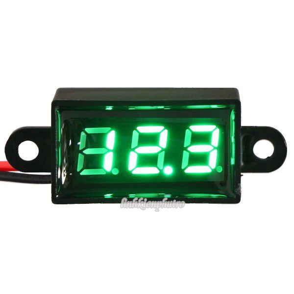 Đồng hồ đo áp DC chống nước - Green