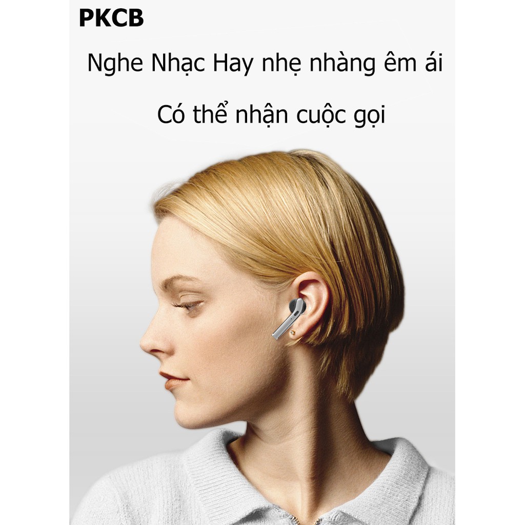 Tai nghe nhét tai TWS Bluetooth 5.0 pin 4 đến 8 Giờ PKCB79 Đen Hàng Chính Hãng