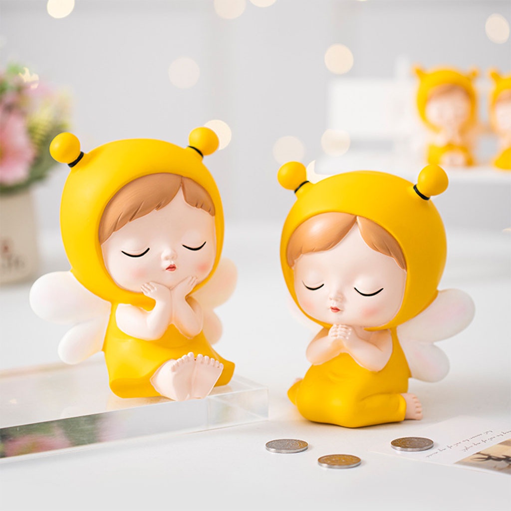 Ống Heo Tiết Kiệm Hình Chú Ong Hoạt Hình Trang Trí Nhà Cửa