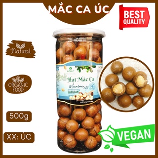 Hạt Mắc Ca nứt vỏ đã nướng chín thơm hàng loại 1 (Hạt Macadamia) Úc hũ 500g