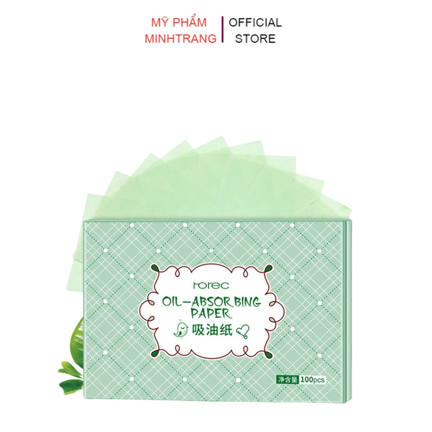 Giấy thấm dầu Rorec Oil Bing Paper,giấy thấm dầu da mặt kiểm soát dầu thừa hiệu quả,mềm mại an toàn cho da,ngăn ngừa mụn