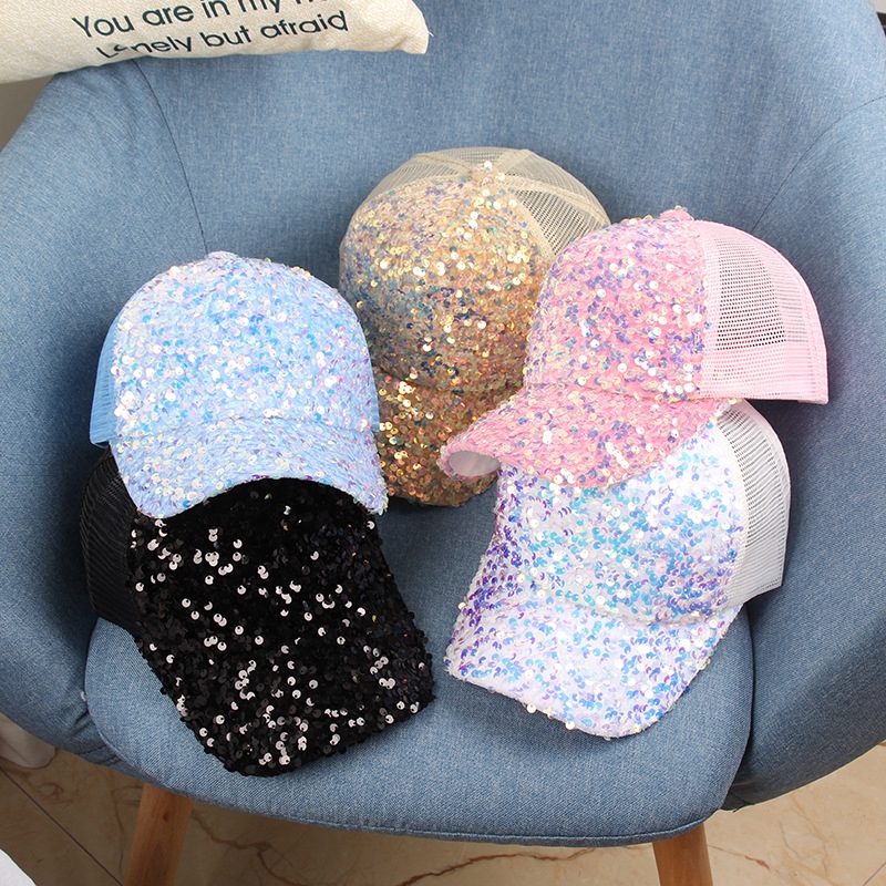 Nón kết sequin lấp lánh phong cách Hàn Quốc dành cho nữ