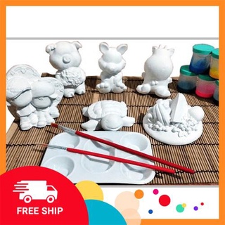 [FREE SHIP] BỘ TÔ TƯỢNG 6 TƯỢNG LOẠI LỚN CHO BÉ