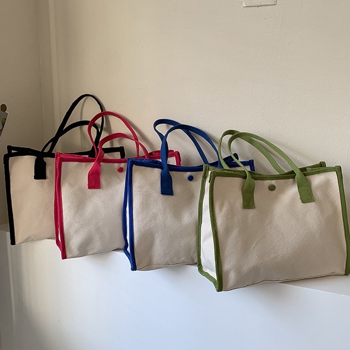 Túi Xách canvas Sức Chứa Lớn Mẫu Mới 2022 Thiết Kế Đơn Giản Thời Trang Mùa Hè