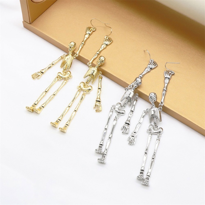 Bông Tai Hình Đầu Lâu Phong Cách Gothic Thời Trang Cho Nữ